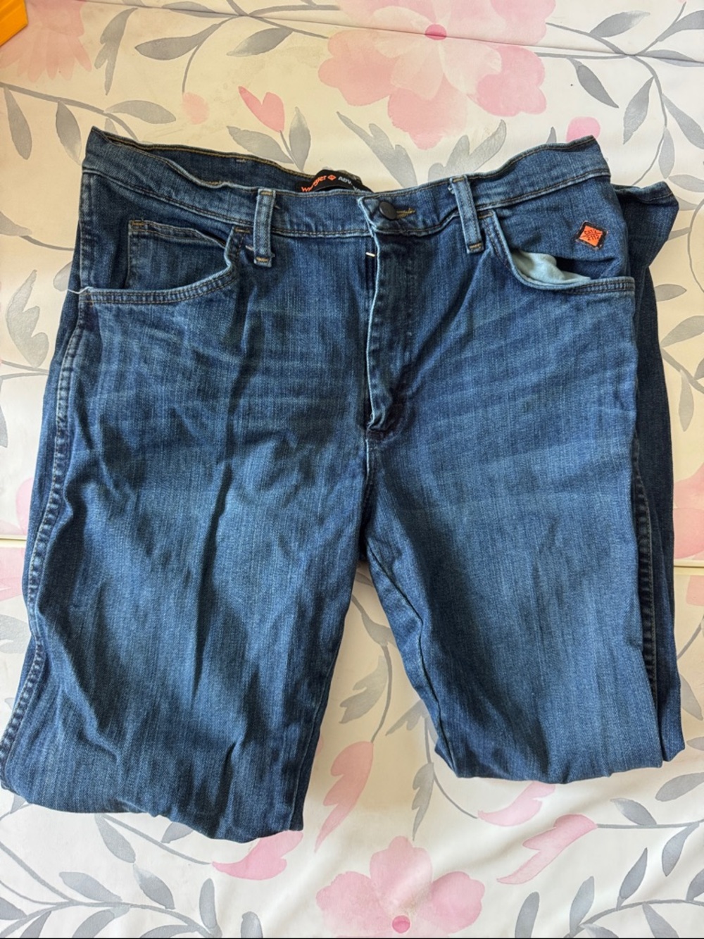 Wrangler FR Dark Blue Denim Jeans 33x32